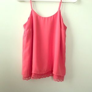 Candies Lace Trim Tank Top